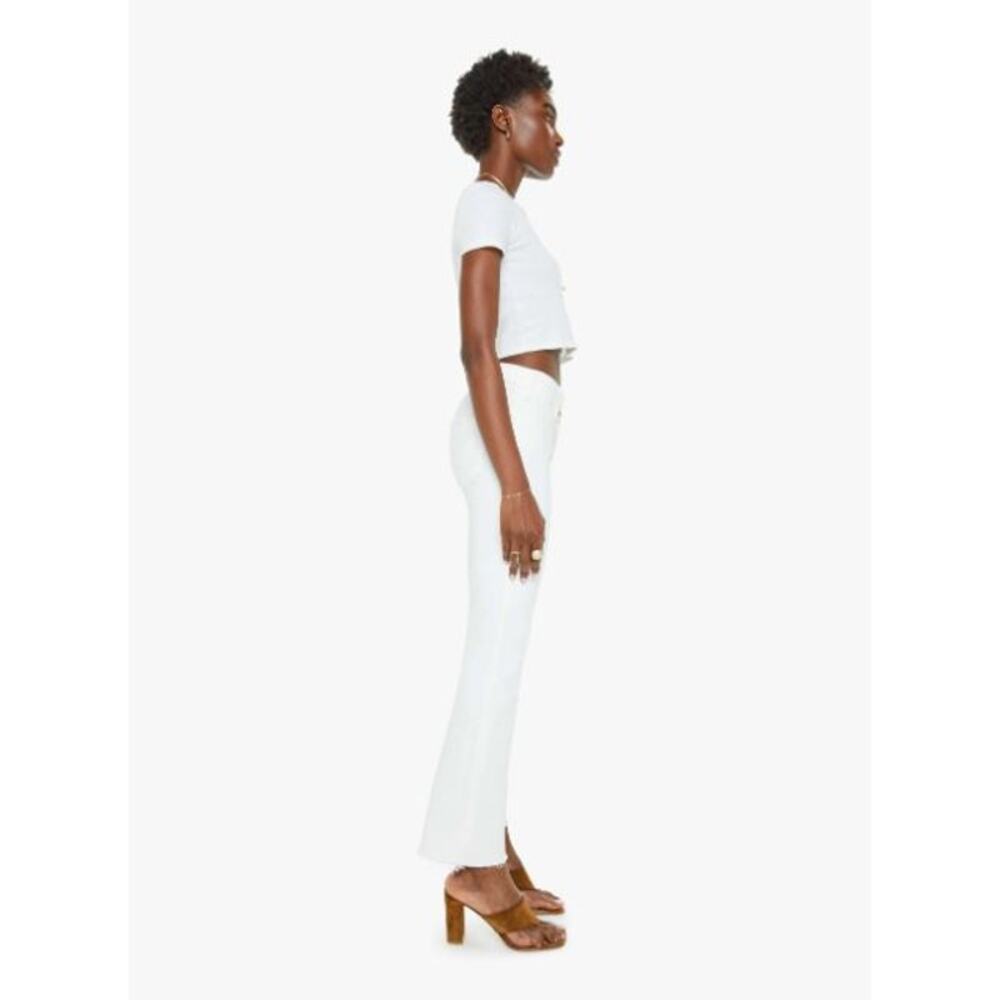 NEW MOTHER The Hustler Ankle Fray Jeans Fairest Of Them All Flared Leg Size 33 - Picture 3 of 14